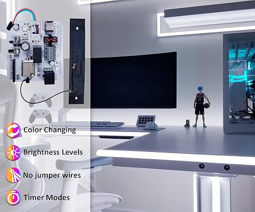 Miniatura 2 de Controlador LED inteligente Wi-Fi  WLED preinstalado  Antena Wi-Fi de rango extendido  Diseñado para controlar LED RGBW inteligentes SK6812 de 5