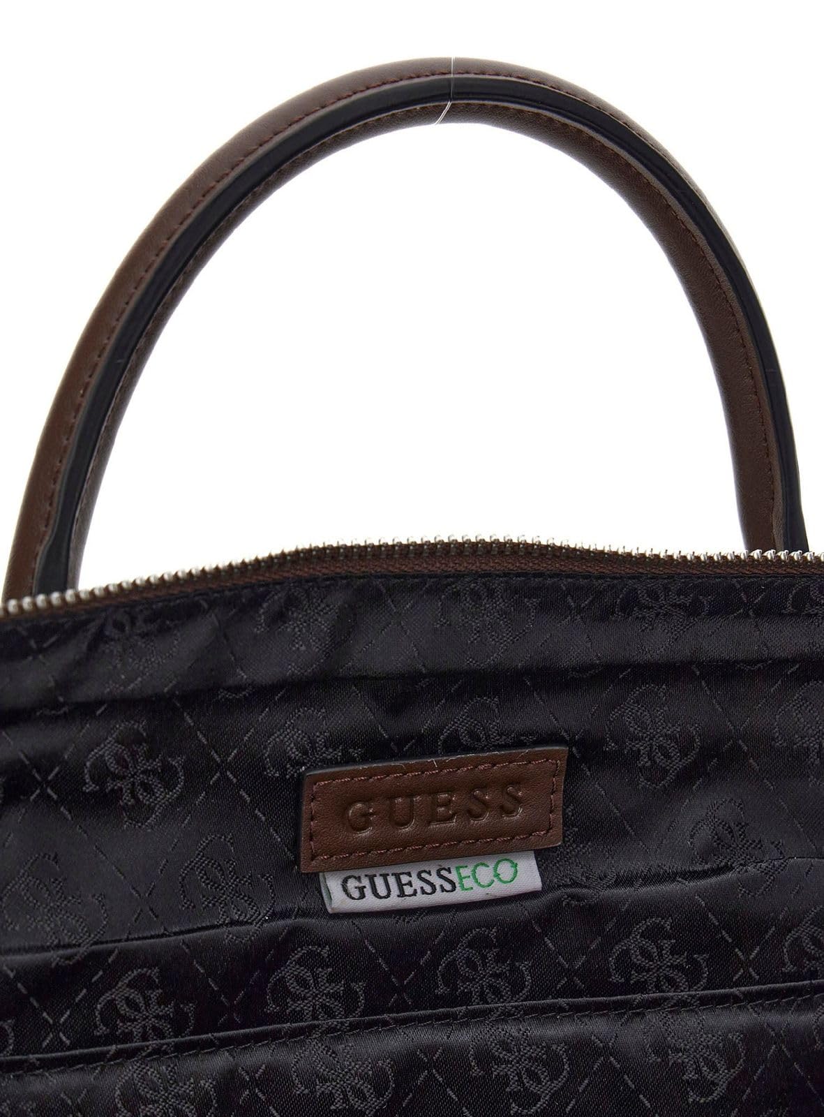 GUESS borsa da ufficio con scomparto per laptop Milano Laptop Bag Beige/Cognac marrone chiaro