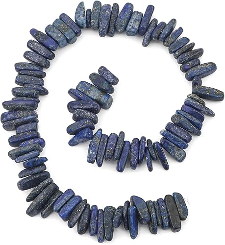 Miniatura 5 de Cuentas de piedra de lágrima irregulares de lapislázuli natural de 0.4 a 1.2 pulgadas, cuentas sueltas de piedras semipreciosas para hacer joyas, 15