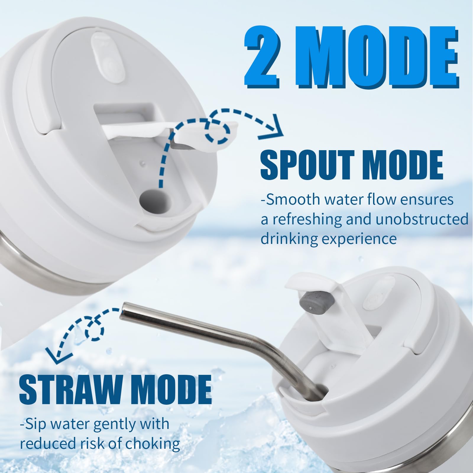 Ice Shave - Vaso aislado al vacío 2 en 1 de acero inoxidable y licuadora portátil inalámbrica, 28 onzas, resistente a fugas, frío 24 horas/helado 2 días, perfecto para batidos, jugos, uso en el hogar