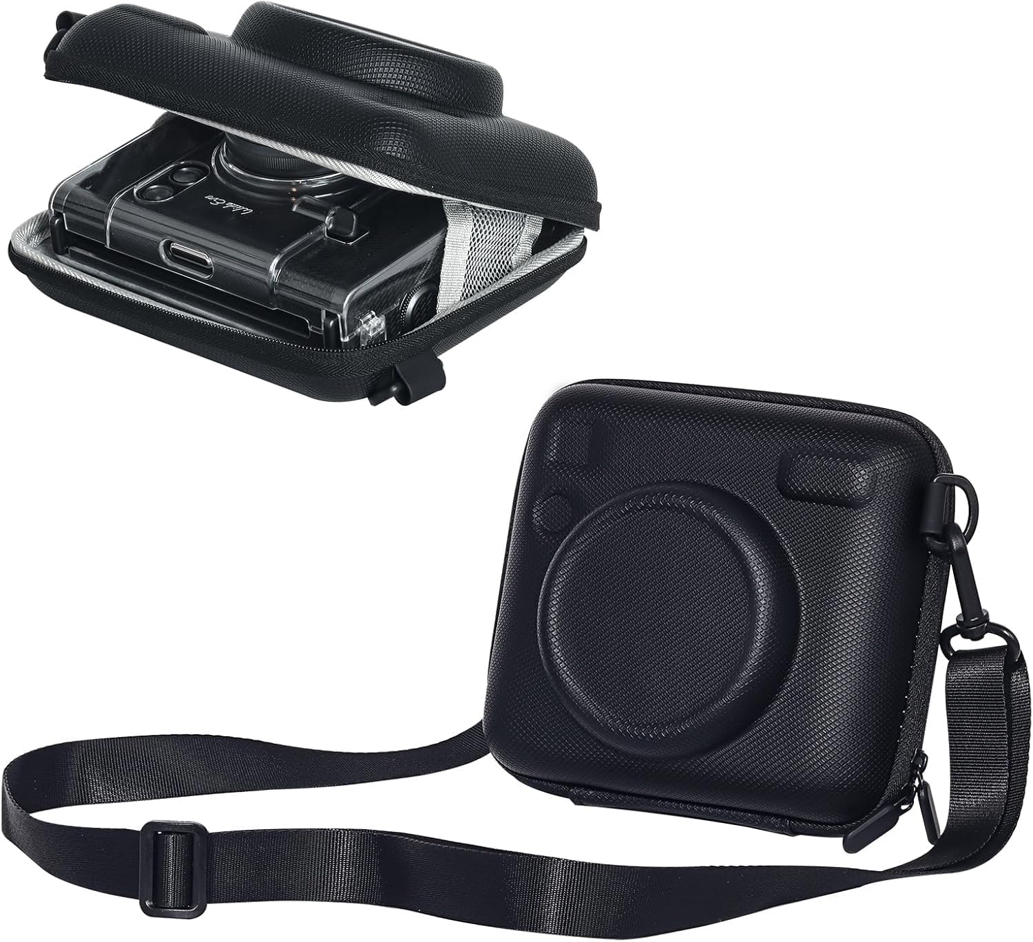 EVA Camera Case for Instant Wide EVO/SQ1/SQ6/SQ40 Instant Film Camera, Wide EVO Protective Hard Shell EVA Camera Crossbody Bag with Adjustable Shoulder Strap, Black (No Camera)-image-33