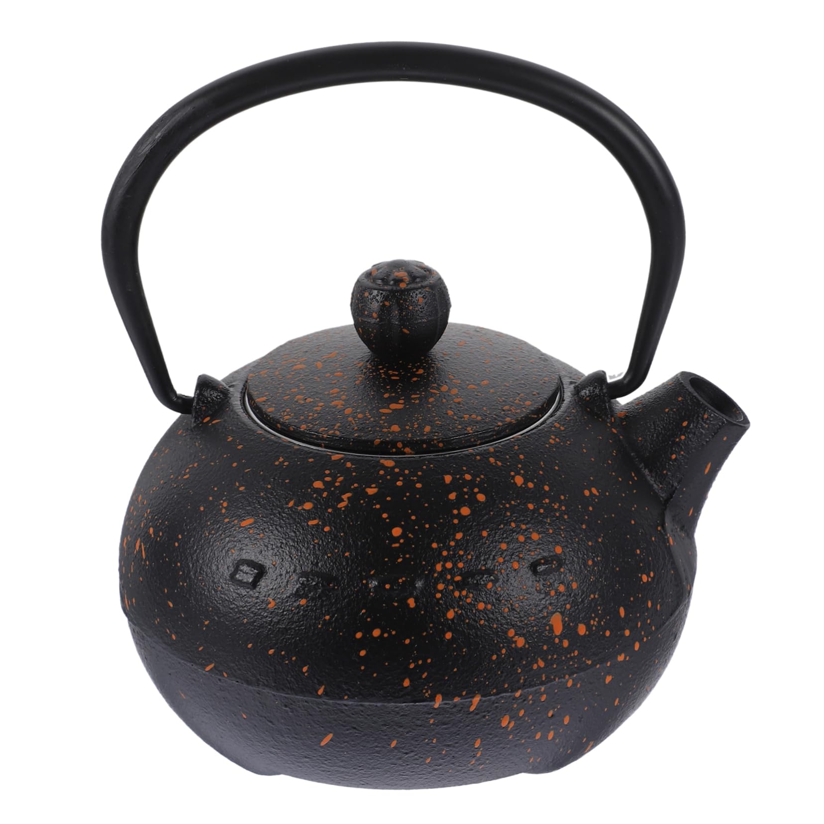 Tetera de Hierro Fundido Negra 0, 4 L para Casa de Té | Estilo Vintage Retro, Cómoda de Sostener, Hierro Resistente y Forma Agradable