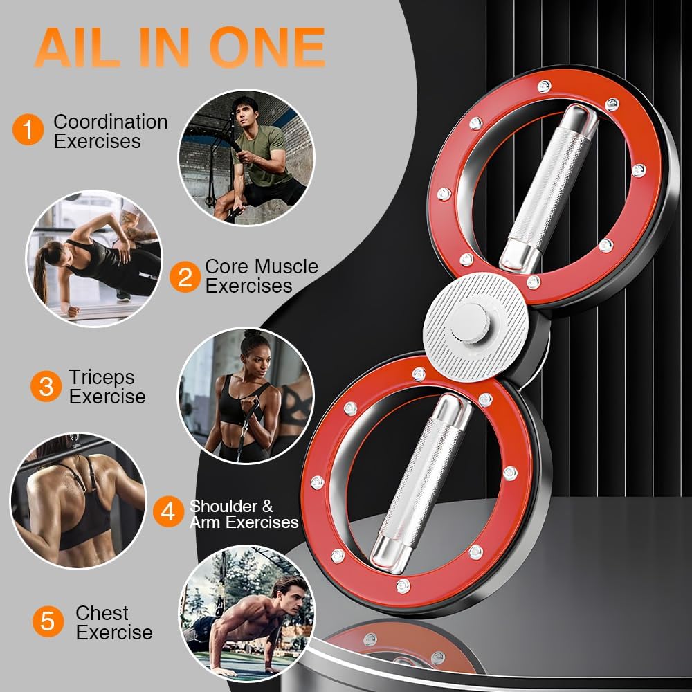 Adjustable Boxing Speed Arm Trainer – Home Gym Wrist & Arm Strengthener with Flywheel Resistance – Multi-Functional Combat Training Tool for Boxing, MMA, Fitness (Red)