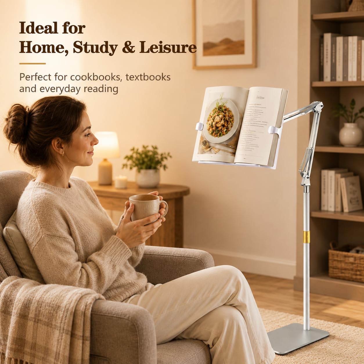 Supporto regolabile per libri di rotolamento, supporto per tablet da