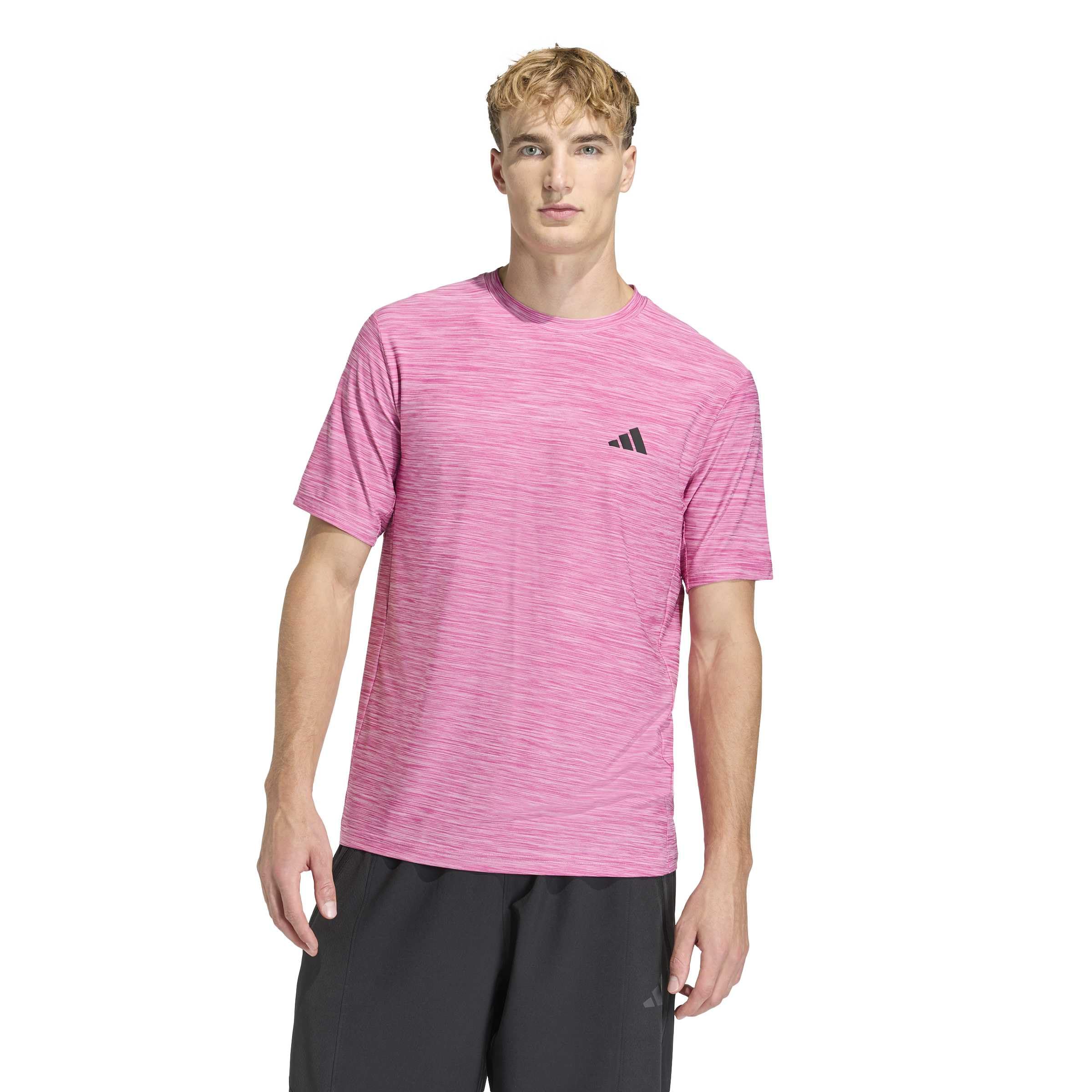 adidas Men's Workout Essentials Flex Shirt, True Pink Mel, 4XL