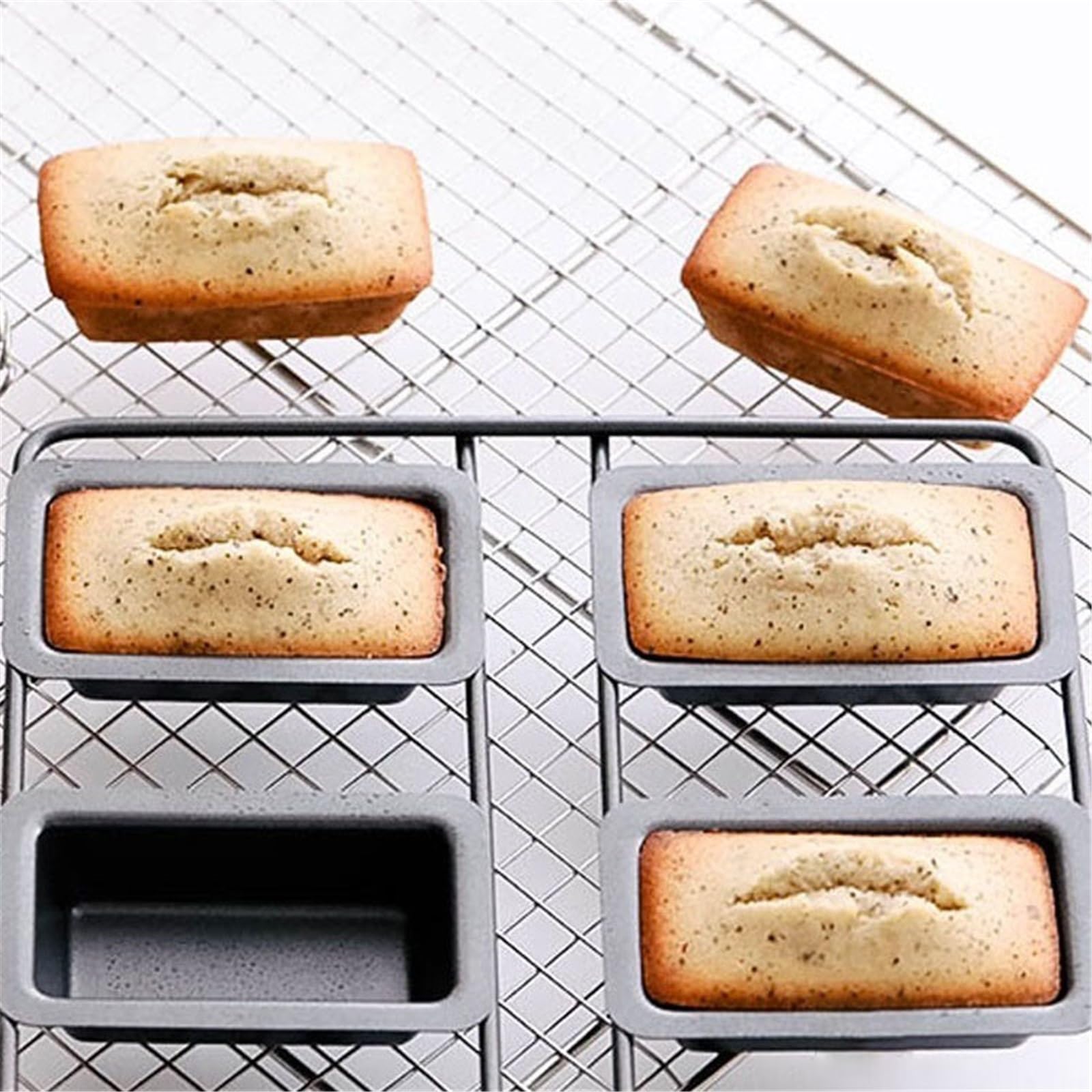 Molde Magdalenas Horno De Acero Al Carbono Moldes Magdalenas Antiadherentes Multifuncionales Bandeja Para Hornear Brownie(A)