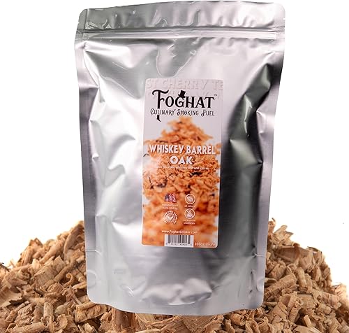 Virutas de madera  Virutas de roble de barril de whisky de 100 onzas para ahumador, bourbon y bebida, todo natural, chips de madera culinaria para
