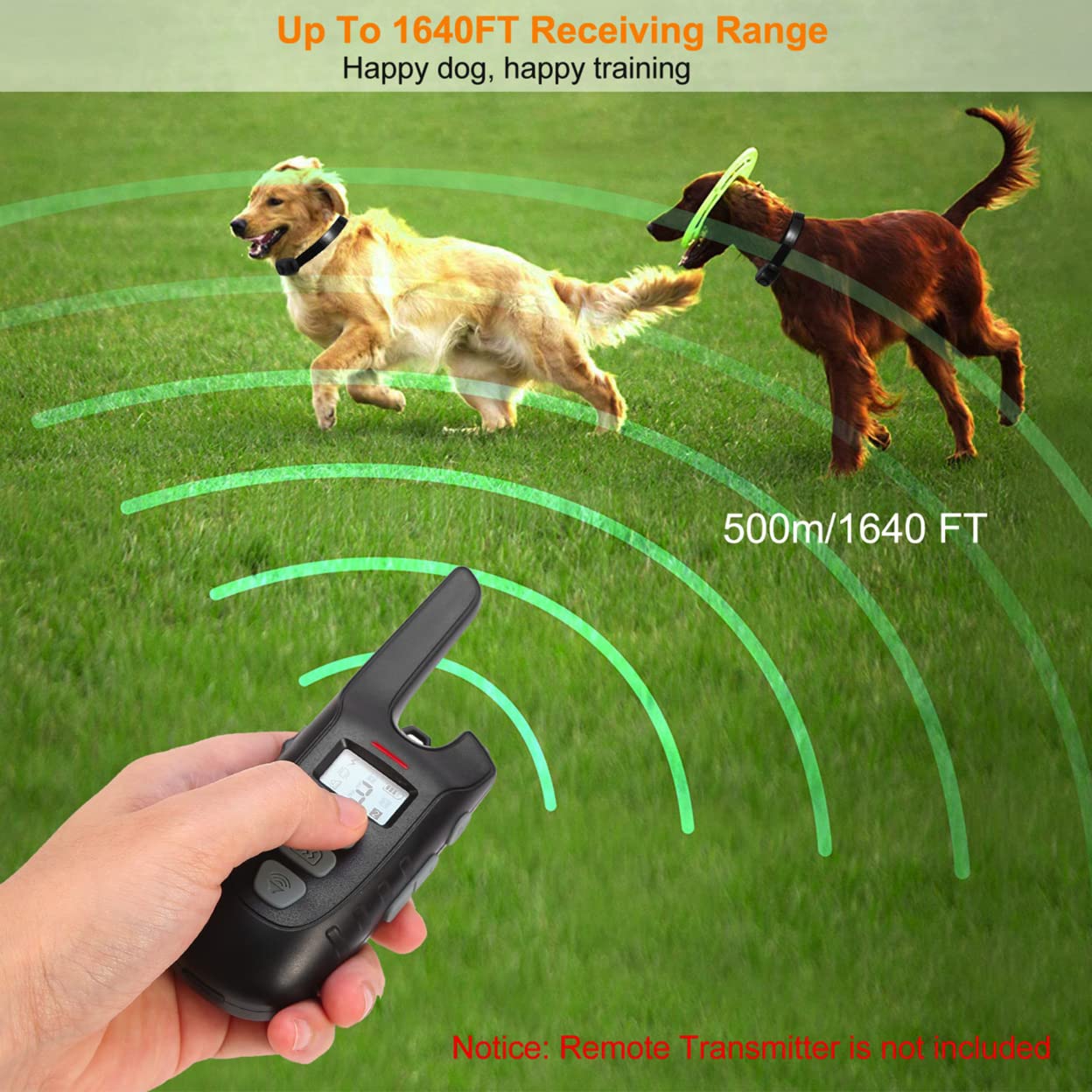 Dog Bark Collar IP67 Waterproof Rechargeable Dog Training Receiver