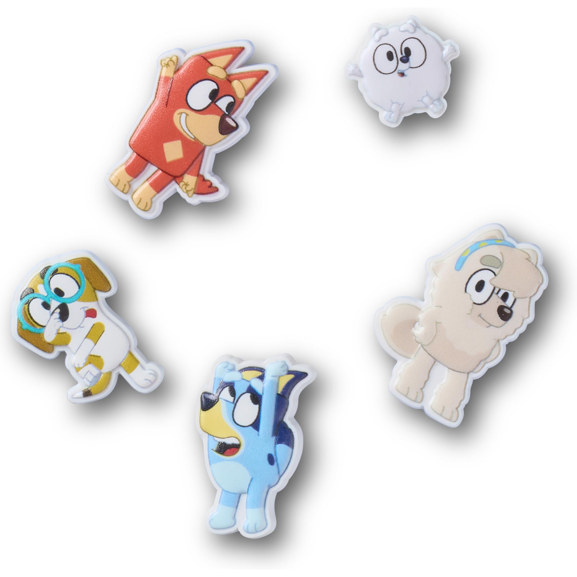 Crocs Jibbitz Movie & TV Show Shoe Charms, Bluey Multi, 5 Pack