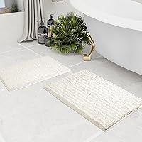 Vista 57 de Walensee - Alfombra grande para baño, antideslizante, 24 x 60 pulgadas color beige, absorbente y muy suave, felpilla peluda, extragruesa, lavar