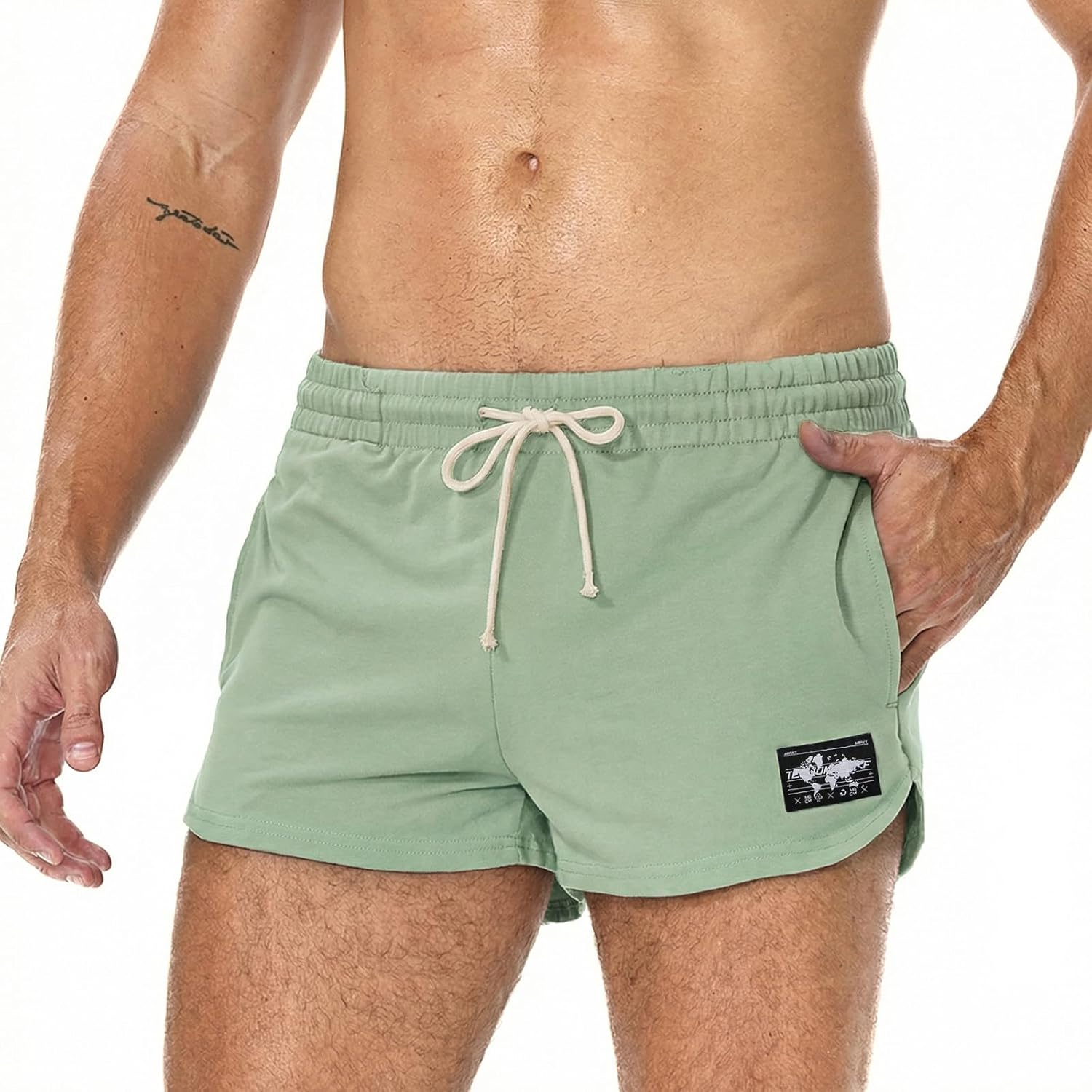 AIMPACT Men's Athletic Shorts Bodybuilding Workout Cotton Gym Shorts with Pockets - Image 3