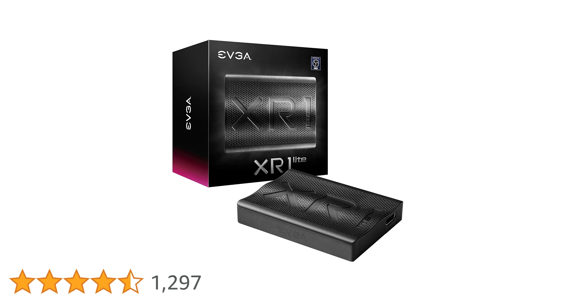 EVGA XR1 lite Capture Card, Certified for OBS, USB 3.0, 4K