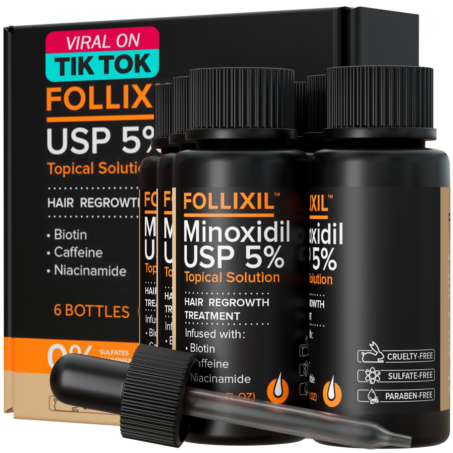 Buy 5 Minoxidil for Men Hair Growth Topical Infused with Biotin
