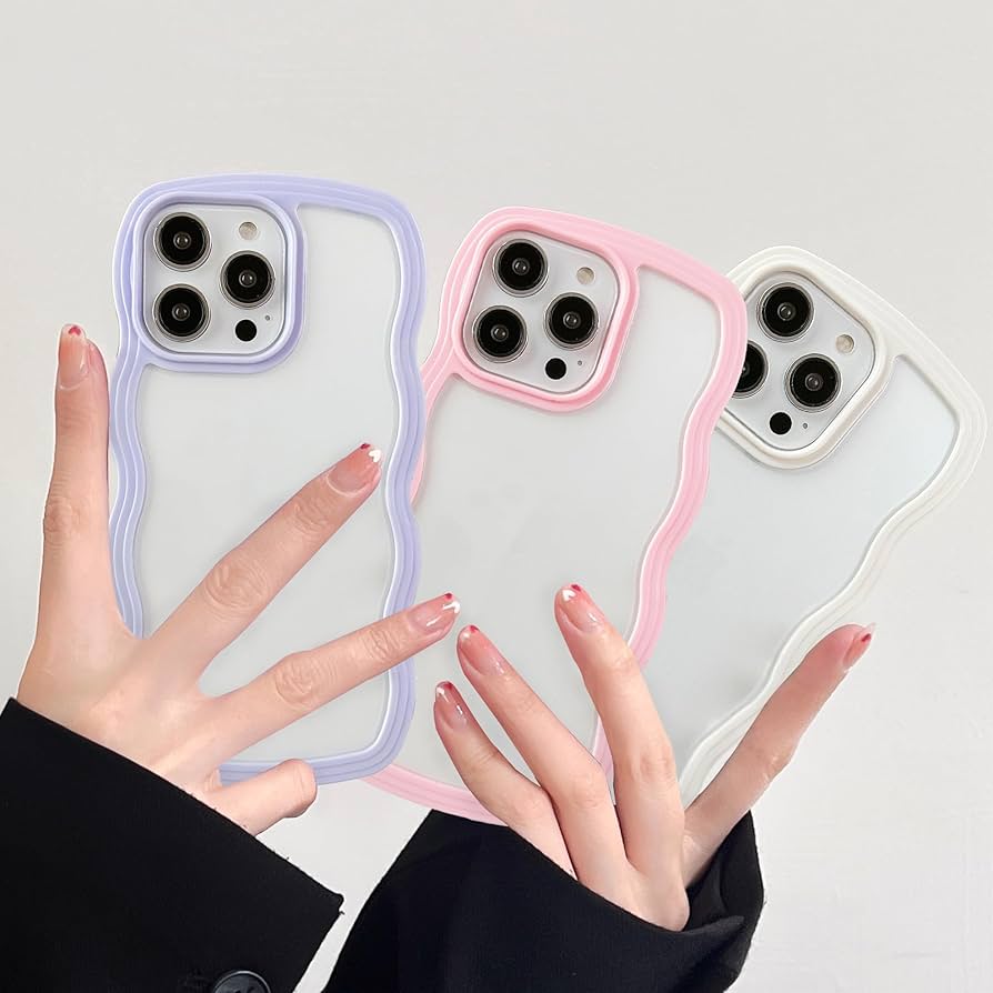 kiyo❤️ Amazon.com: XIZYO for iPhone 15 Pro Case, Curly Wave Frame