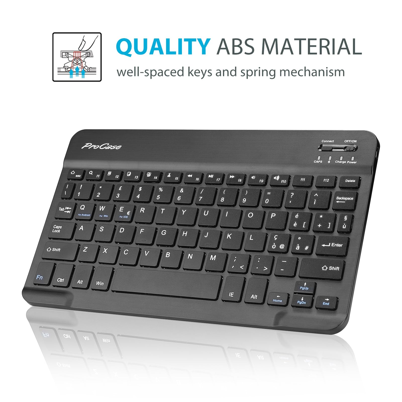FINTIE Toetsenbord hoes voor iPad 11e generatie 11 2025, iPad 10e generatie 2022 10,9, beschermhoes met TPU achterkant, pennenhouder en magnetisch afneembaar toetsenbord met QWERTZ lay-out, zilver