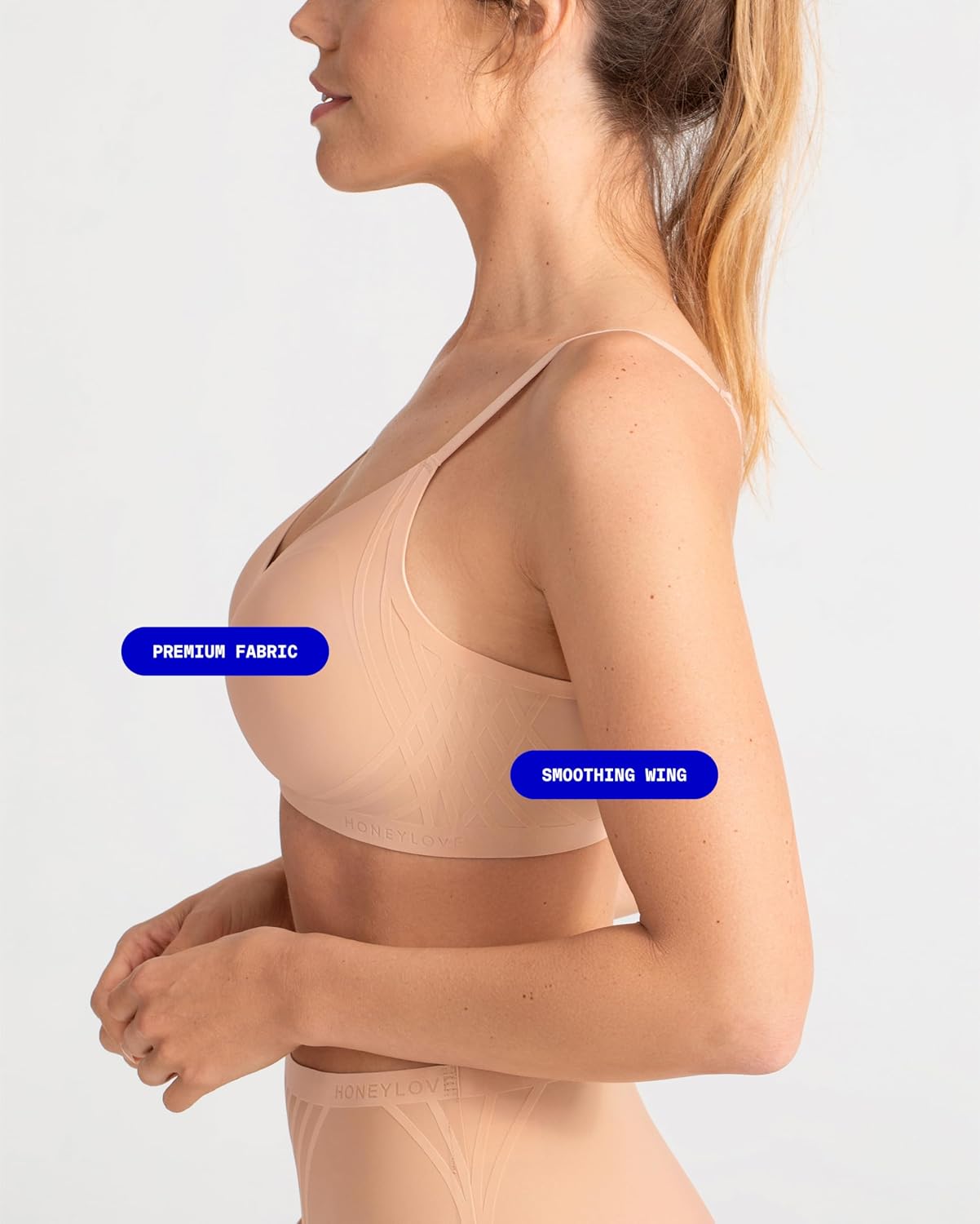 HONEYLOVE Bra for Women - Silhouette Wireless Bra - Comfortable Support with No Underwire - Image 2
