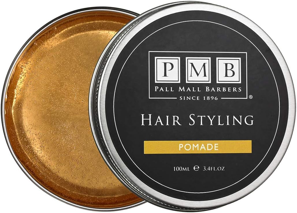 Pall Mall Barbers, Finest Hair Styling for Men Since 1896 - Hair Pomade - 100ml | Strong Hold Mens Hair Paste - Classy Sleek Finish