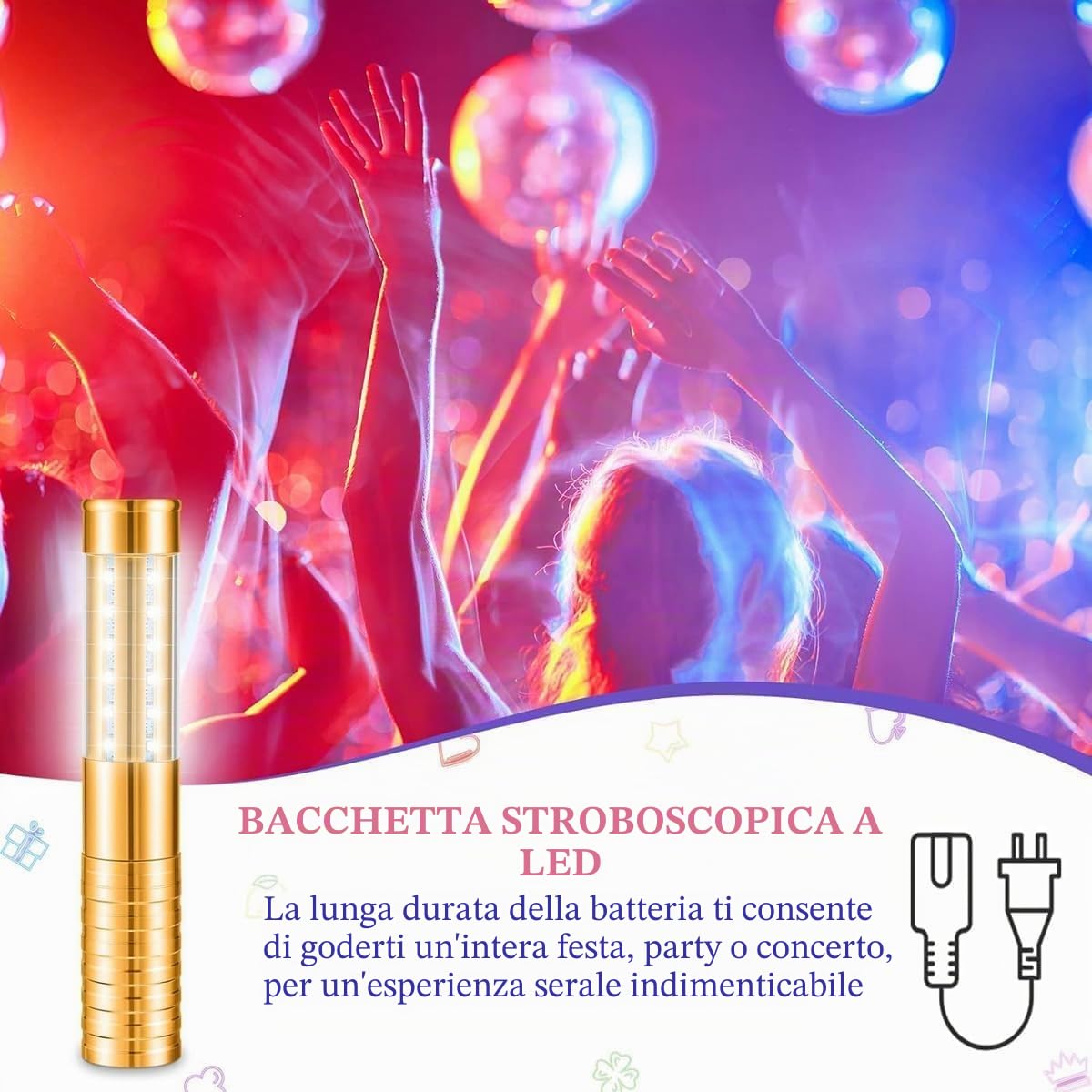 2 pezzi LED bottiglia luci di servizio bottiglia stroboscopica ragazza luci bacchetta riutilizzabile ricaricabile servizio LED champagne per bar club compleanno matrimoni feste