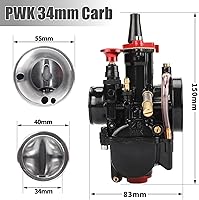Vista 2 de Carburador PWK de 21, 24, 26, 28, 30, 32 y 34 mm, carburador de carreras universal, motor 2T, 4T para Dirt Bike, Motocross, motocicleta, scooter