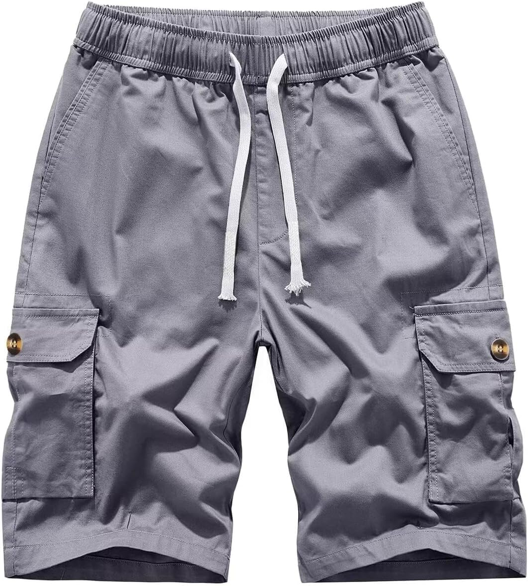 Msmsse Womens Cargo Hiking Shorts Summer Casual Drawstring Knee Length Shorts for Women