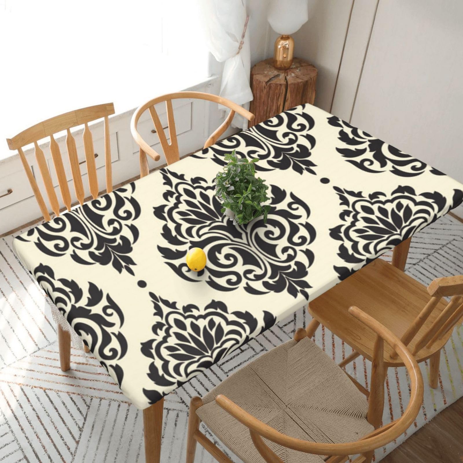BNVSADC Asian Elephants Printed 5FT Tablecloth Polyester Kitchen Water Resistant Table Cloth Dining Table Decoration Table Covers, 152x76 CM