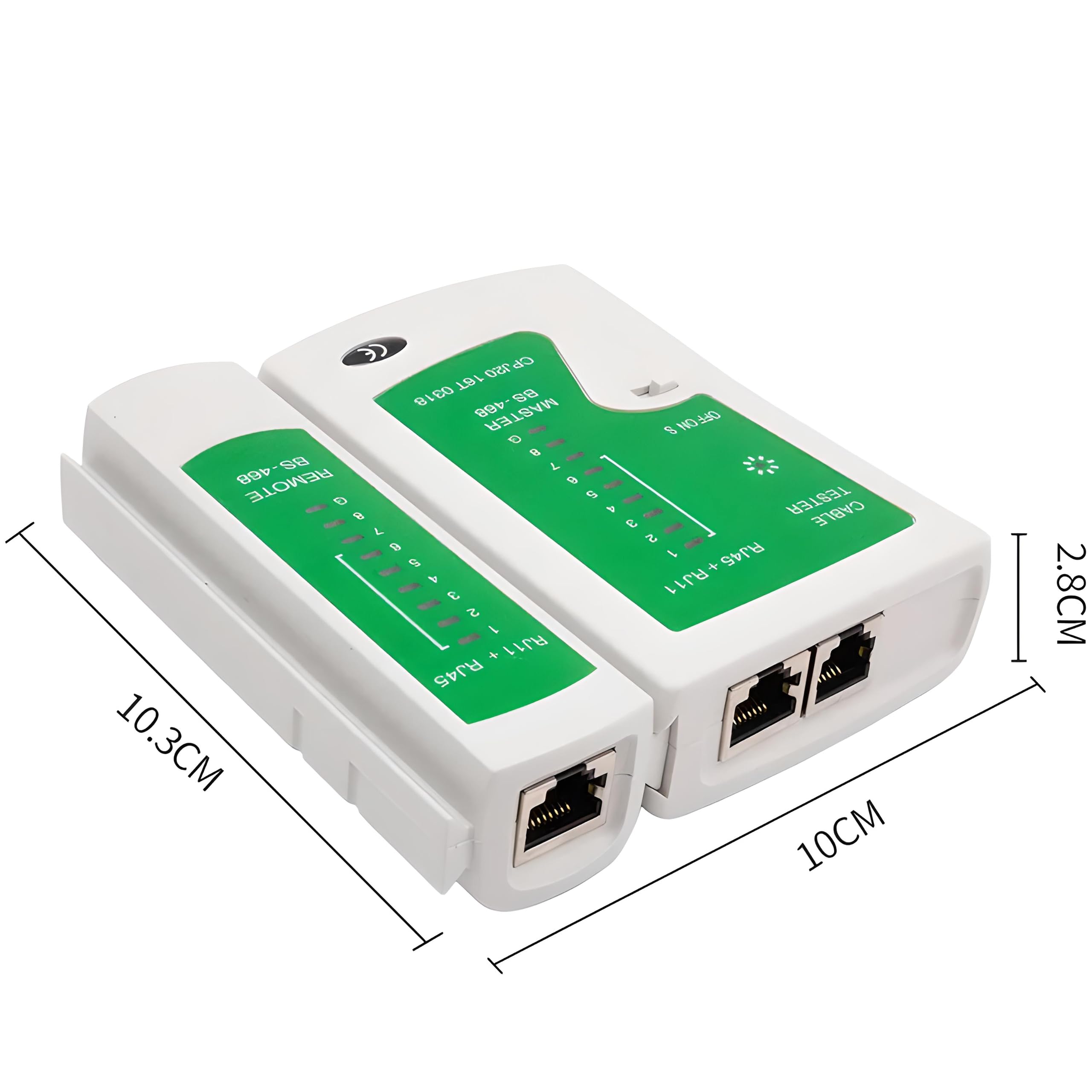 Retoo Tester Kabli Sieciowych RJ11/RJ12/RJ45, Tester Przewodów Krosowych LAN