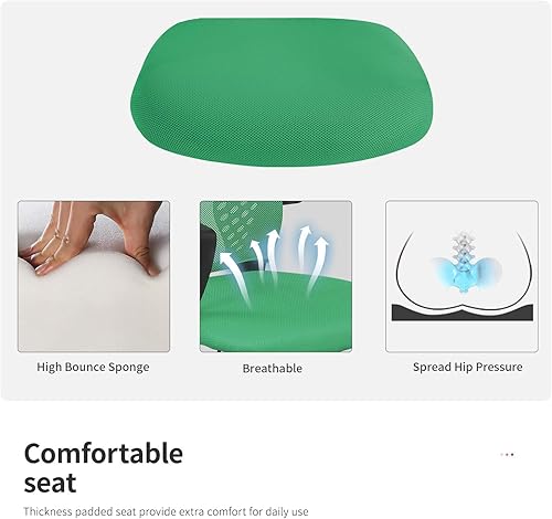 Miniatura 4 de Silla de trabajo de malla, silla de escritorio de oficina en casa, silla de oficina ajustable, silla ergonómica para computadora con reposabrazos,