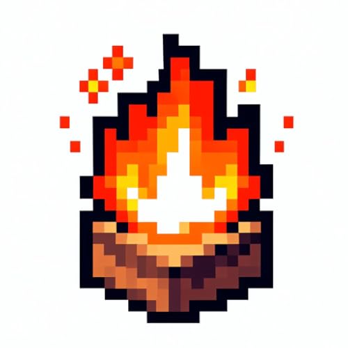 3D Block Craft Fireplace Wallpaper