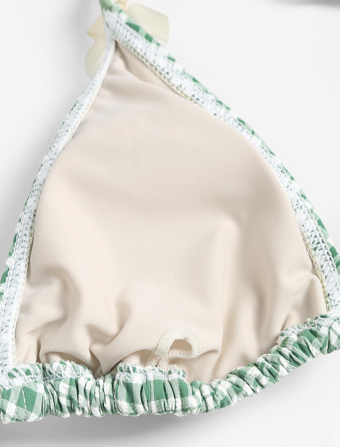 ZAFUL Women's String Triangle Bikini Sets Sexy Triangle Textured Tied High Cut Swimsuit Brazilian 2 Piece Bathing Suit - Image 5