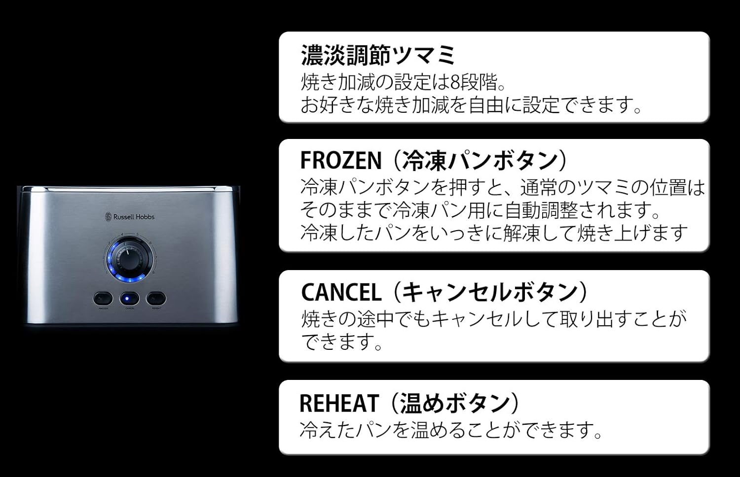 Russell Hobbs Pop-up Toaster 「Turbo Toaster」7780JP【Japan Domestic genuine products】