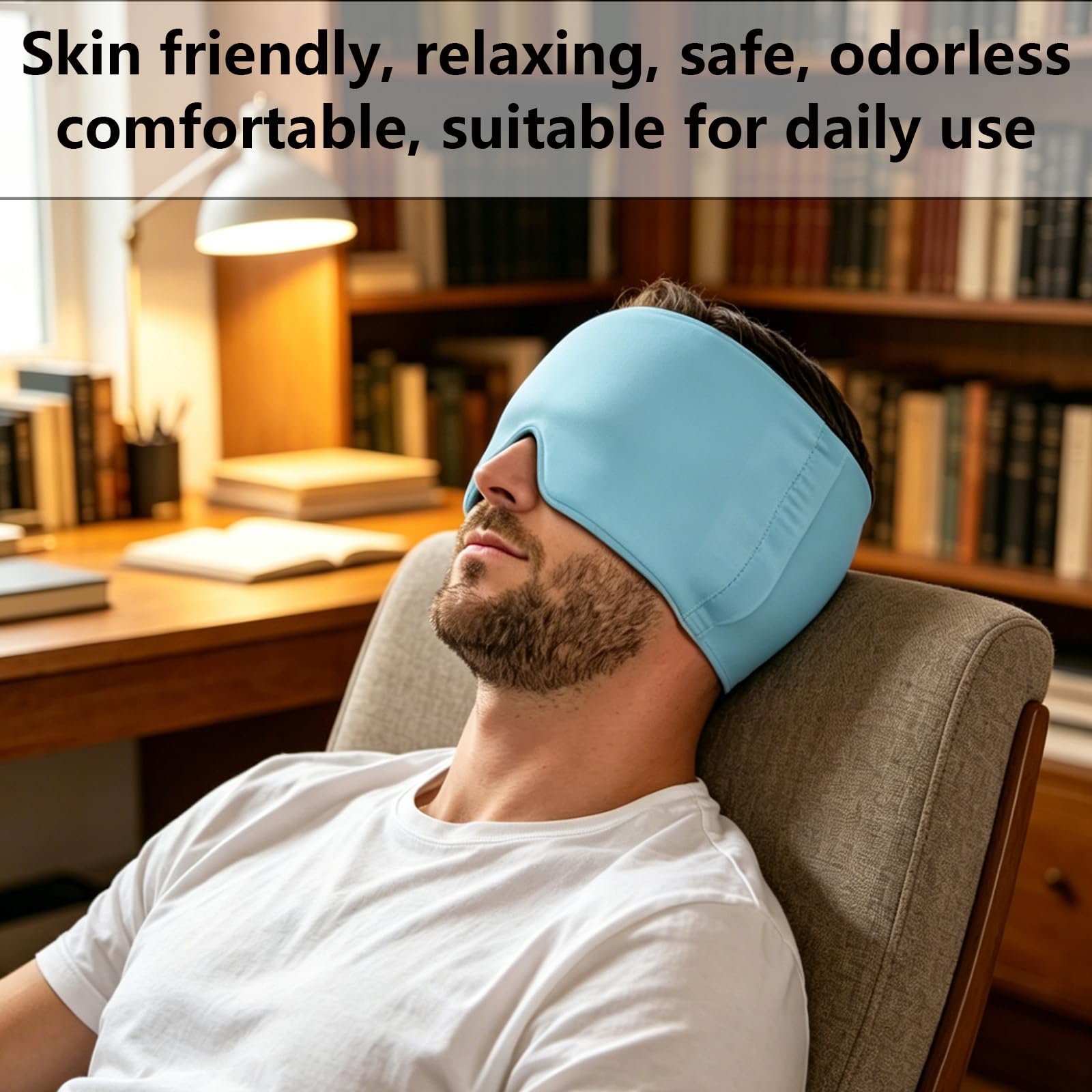 Migraine Relief Cap For Women, Migraine Cap, Migraine Relief Cap, Lightweight Cooling Eye Mask For Eye Fatigue Relief, Wearable Cold Compress For Eyes And Headache Relief Cap For Adults — Amazon image 4