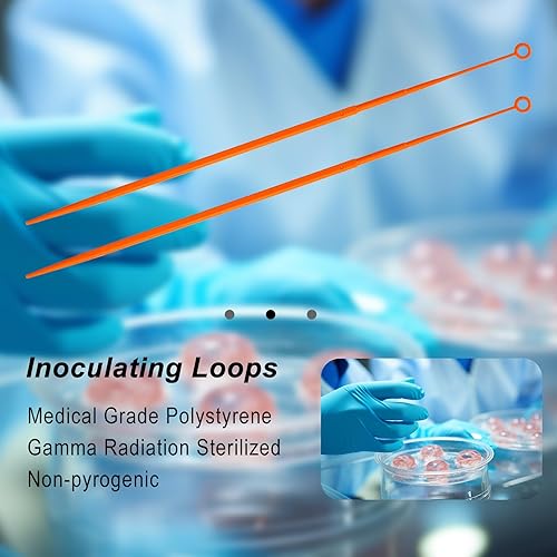 Miniatura 6 de Biologix - 1000 unidades de bucle de inoculación desechable, varilla de muestreo de plástico estéril gamma, herramienta de inoculación de