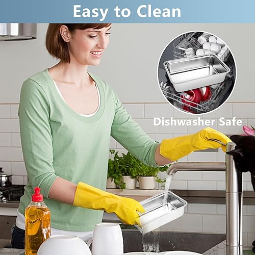 Miniatura 5 de Yokgrass Fiambrera eléctrica de 80 W, calentador de alimentos portátil de 1.8 L para 1224 V y 110 V cochecamiónhogar, calentamiento rápido, a prueba