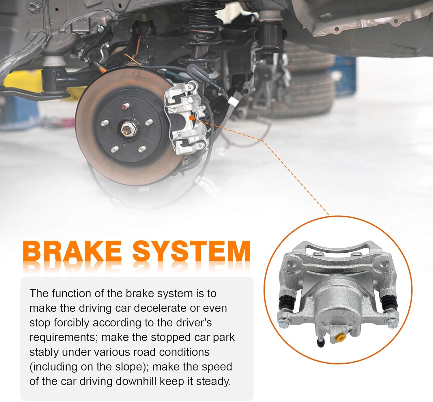 DRIVESTAR 19B2049 Right Front Brake Caliper 1998-2002 for Chevrolet Prizm, 1998-2002 for Toyota Corolla Disc Brake Caliper Front, Brake Caliper for Chevy Prizm, for Toyota Corolla