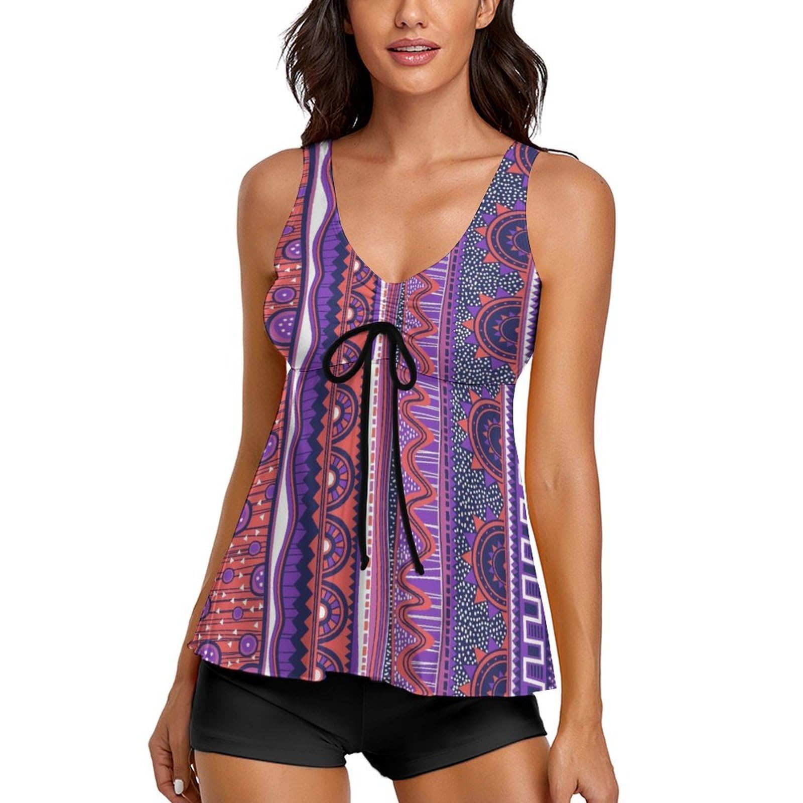 Badeanzüge für Damen, Eierschalen-Tankini für Damen, mit Shorts, Bademode zum Surfen, Tauchen