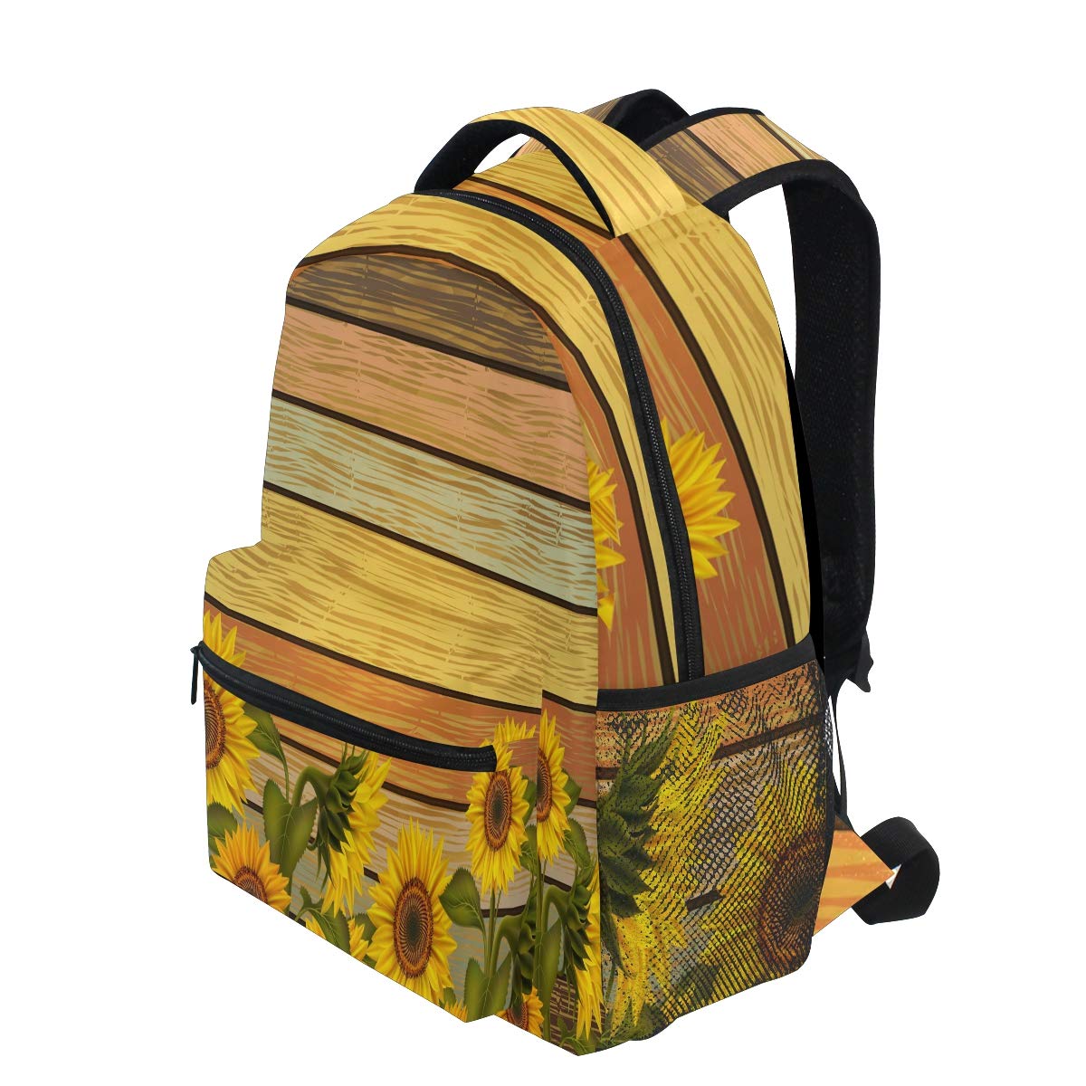 Golden Polygona Sonnenblumen-Rucksack – Wasserdicht, Für Laptop Bis 14 Zoll, 40,6 Cm