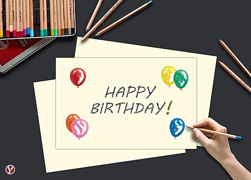 Miniatura 6 de Cartulina de papel grueso color crema, para folletos, invitaciones, impresión estacionaria, cartulina de 80 libras, 8.5 x 11 pulgadas, cubierta de