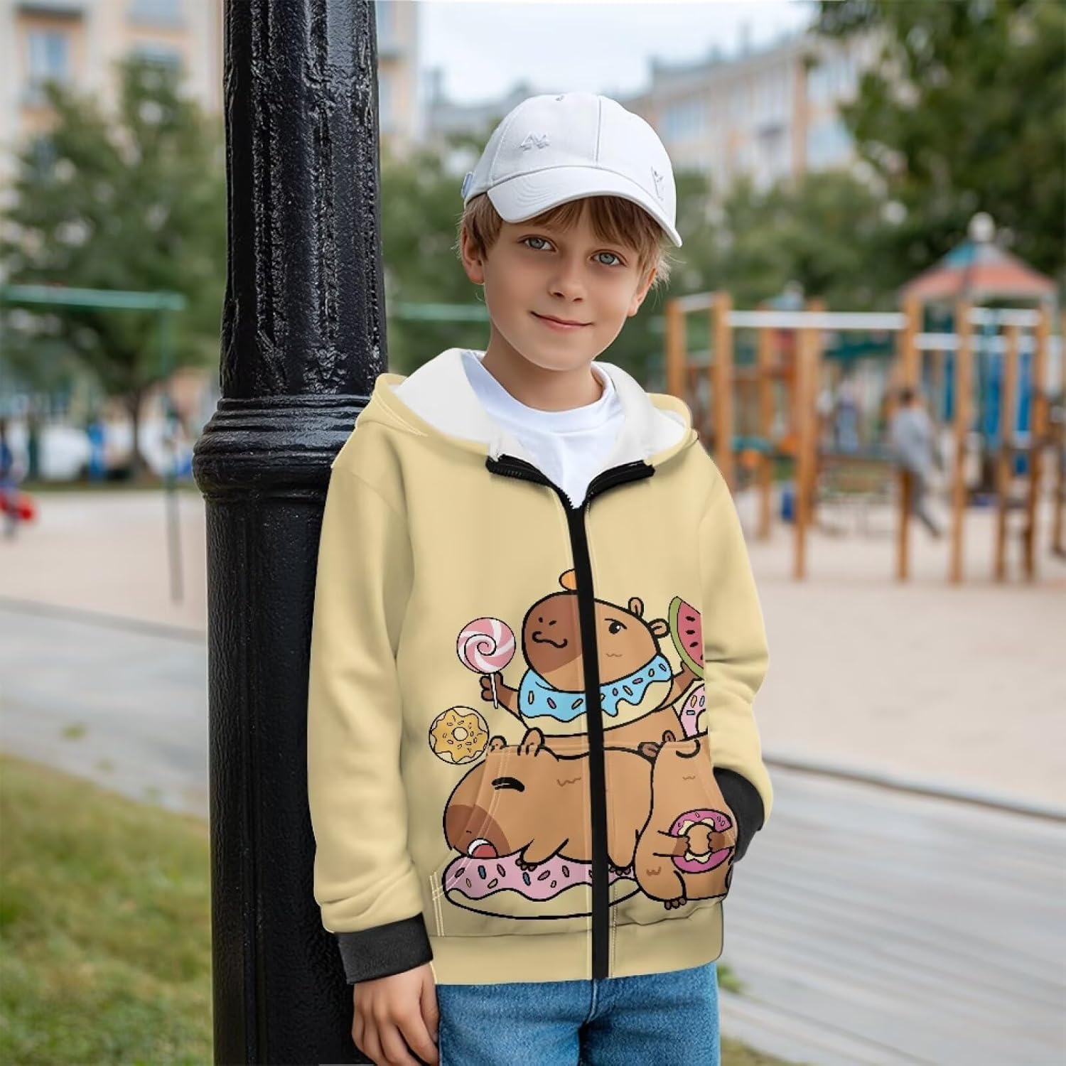 Pensura Boys & Girls Zip Up Hoodie Kids Sweatshirt Jacket with Pockets Fashion Outerwear