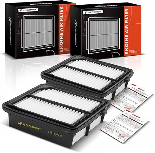 Miniatura 1 de A-Premium Filtro de aire de motor de 2 piezas compatible con el modelo Honda - Accord 2014-2015 2017-2023 (solo híbrido), CR-V 2020-2022 (solo