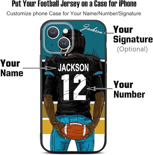 Miniatura 10 de Funda de fútbol personalizada con nombre y número para iPhone 15 Pro Max 14 13 12 11 Xs Max Xr SE3 8 7 6 Plus 11 Pro Mini, silicona líquida con