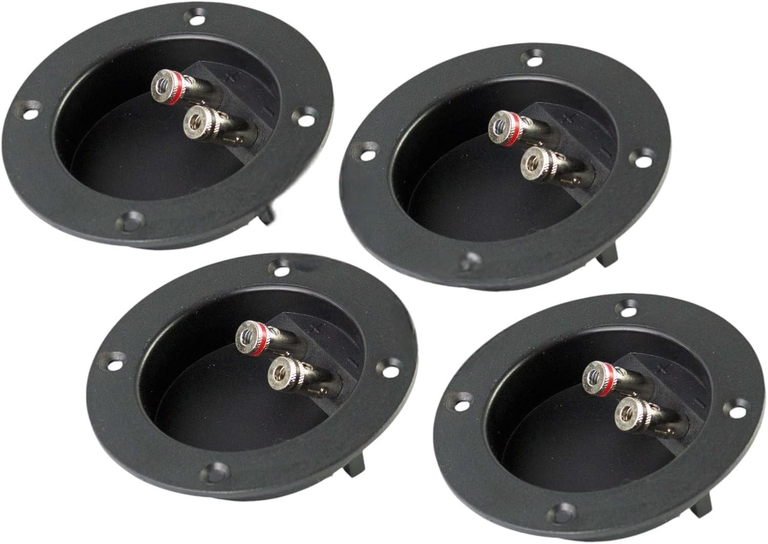 4 Pc Subwoofer Speaker Round Box Terminal Screw Cup Plate Connector Binding Post Automotive Replacement Part Long-Lasting Wear Resistant Solution Repair Accessory