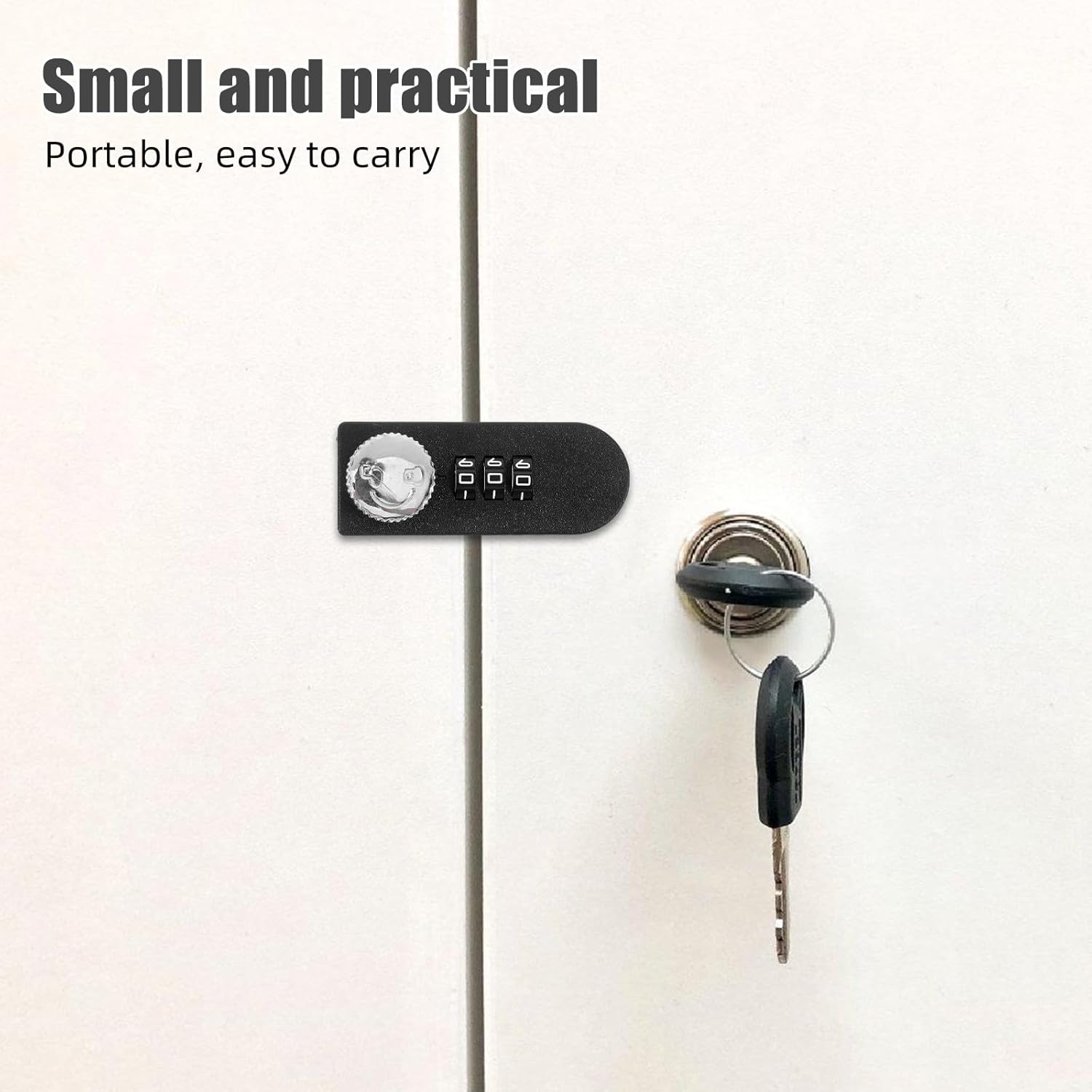 2pcs Keyless Combination Password Drawer Lock with 3-Password Dial for Office Desk Cabinets, Household Furniture Hardware Security