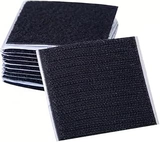 RSYHVG Almohadilla de cinta para alfombra, anclajes para alfombras, gancho y bucle antideslizante, 10 unidades, color negro