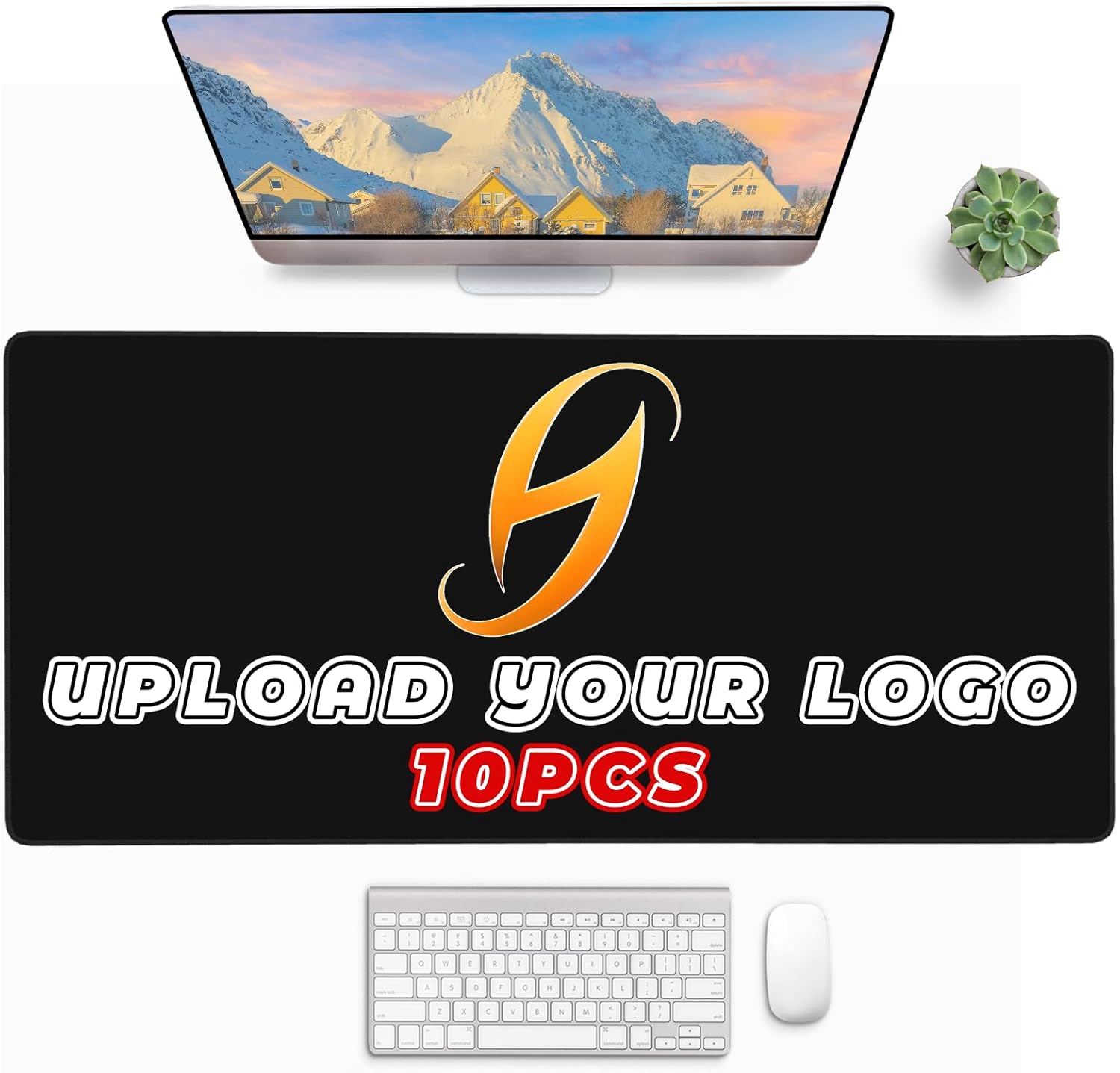 10 Pcs Custom Square Mouse Pad, Personalized Mouse Pad with Picture Logo, Customized Picture Mouse Pad, Personalized Gifts for Him Computer Enthusiasts, 7in*8.6in