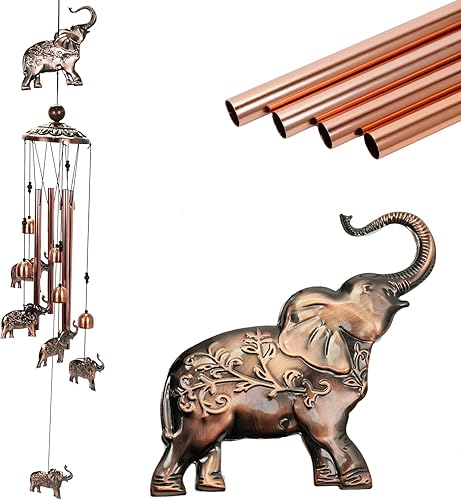 Miniatura 7 de Campanillas de viento de animales de tono cobre para exteriores/interiores - Diseños de cardenal - Jardín, patio, yard, decoración del hogar, para