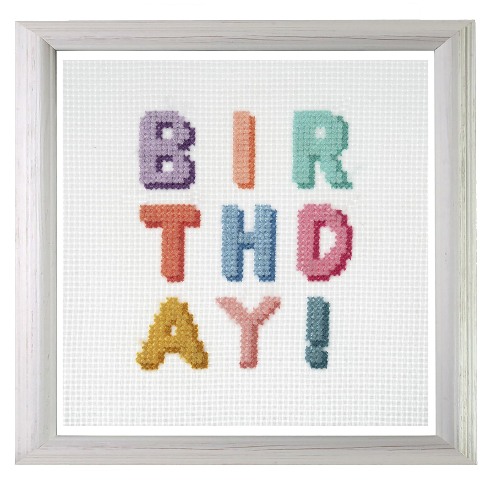 Trimits Mini Counted Cross Stitch Kits, 13 x 13cm (5 x 5in), Birthday