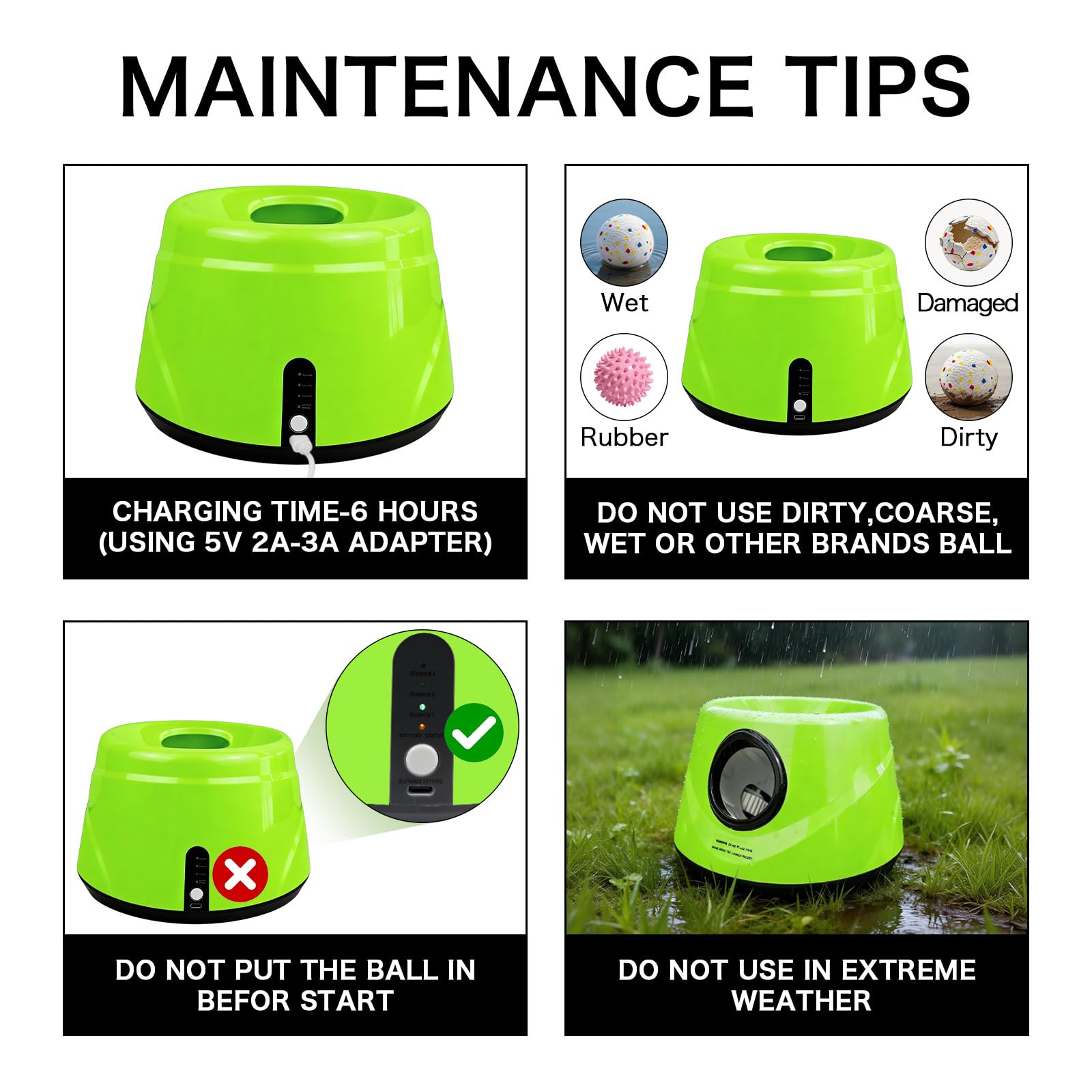 Lanzador de bolas para perros, lanzador automático de bolas para perros, juguetes interactivos para perros pequeños y medianos (interior/exterior), incluye 3 bolas ETPU, lanzador de bolas con 3