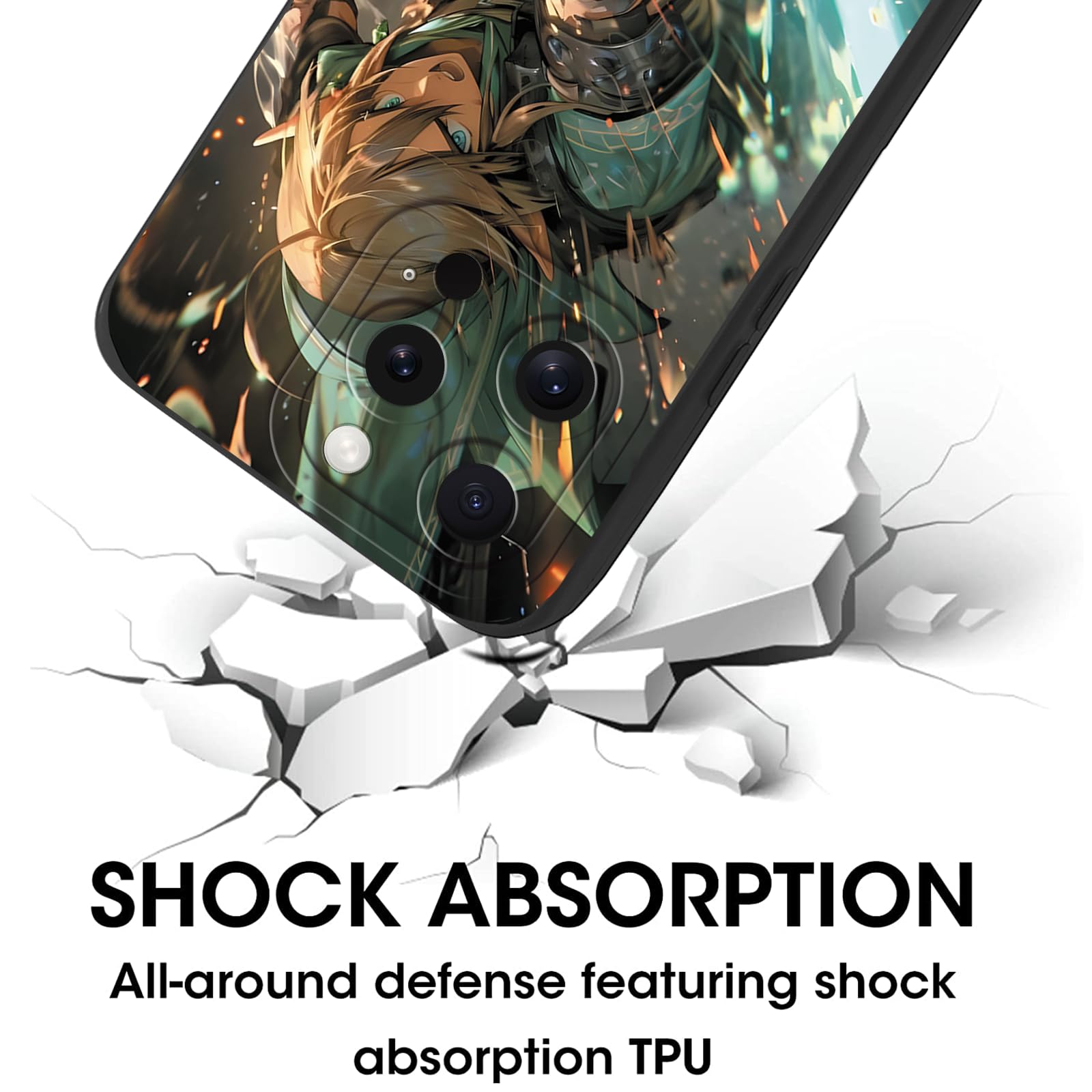 Coque IPhone 14 Pro 6.1" - Motif Animé The Legend Of Zelda - TPU Souple Silicone Antichoc - Protection Complète - Design Unique Manga - 2