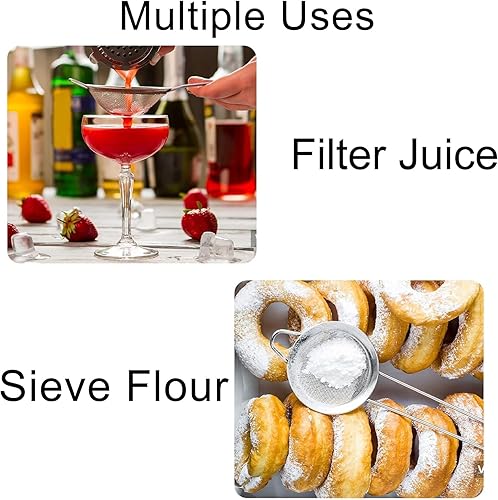 Miniatura 5 de Colador de acero inoxidable 304 de 3.15 pulgadas, filtro de alimentos de cocina, escurridor de aceite para freír, pasta y bola de masa hervida