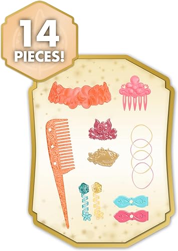 Miniatura 4 de Disney Princess Just Play - Cabeza de peinado Moana, 14 piezas, juego de simulación, juguetes para niños a partir de 3 años